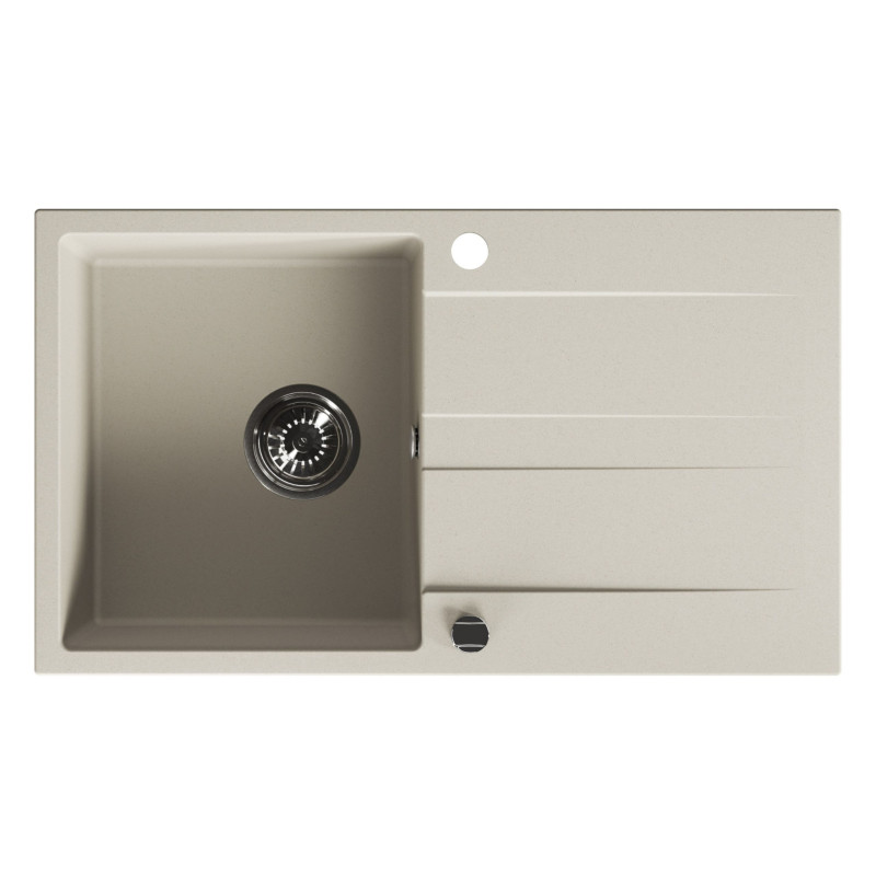 Zlewozmywak Zlew Granitowy Jednokomorowy Beżowy z Ociekaczem LAUT Zlewozmywak Zlew Granitowy Jednokomorowy Beżowy z Ociekaczem LAUT