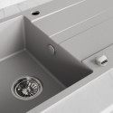 Zlewozmywak Zlew Granitowy Jednokomorowy Szary z Ociekaczem LAUT Zlewozmywak Zlew Granitowy Jednokomorowy Szary z Ociekaczem LAUT