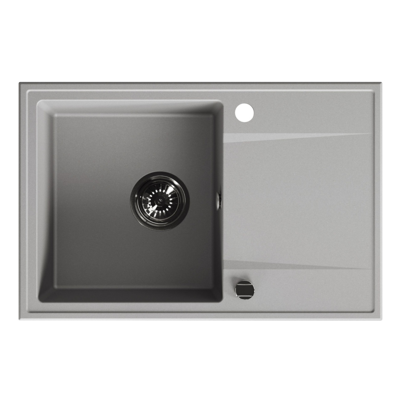 Zlewozmywak Granitowy Jednokomorowy Szary Zlewozmywak Granitowy Jednokomorowy Szary