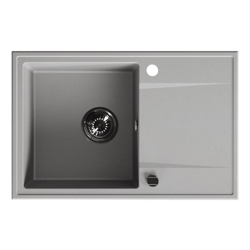 Zlewozmywak Granitowy Jednokomorowy Szary Zlewozmywak Granitowy Jednokomorowy Szary