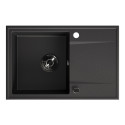 Zlewozmywak Granitowy Jednokomorowy Czarny HUNTER