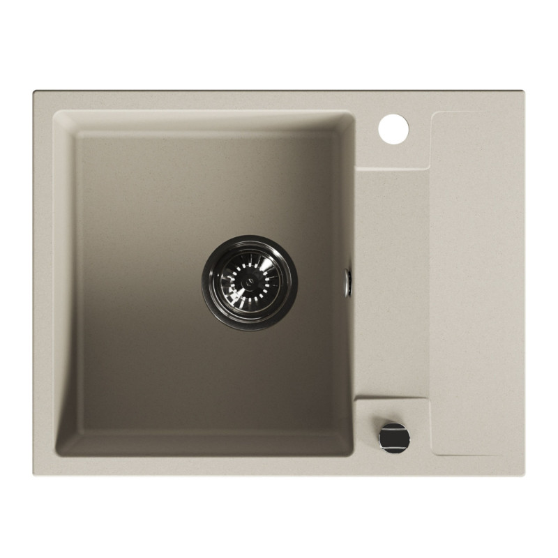 Zlewozmywak Granitowy Jednokomorowy Beżowy