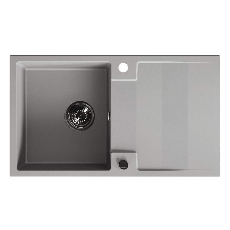 Zlewozmywak Granitowy Jednokomorowy Szary RAB Zlewozmywak Granitowy Jednokomorowy Szary RAB