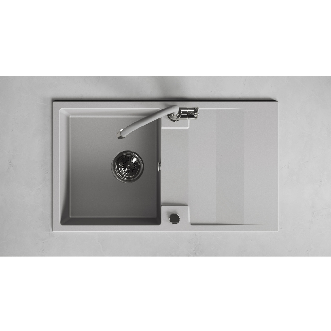 Zlewozmywak Granitowy Jednokomorowy Szary RAB Zlewozmywak Granitowy Jednokomorowy Szary RAB