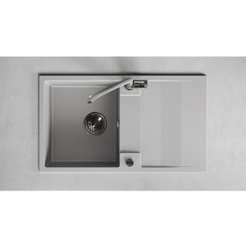 Zlewozmywak Granitowy Jednokomorowy Szary RAB Zlewozmywak Granitowy Jednokomorowy Szary RAB