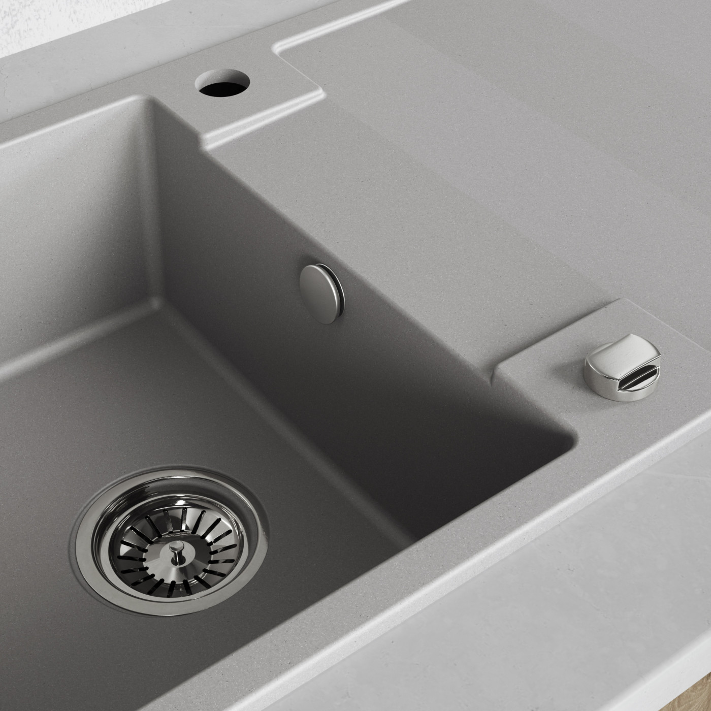 Zlewozmywak Granitowy Jednokomorowy Szary RAB Zlewozmywak Granitowy Jednokomorowy Szary RAB