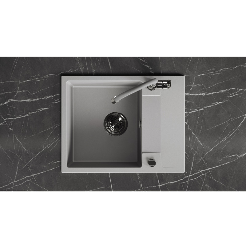 Zlewozmywak Granitowy Jednokomorowy Szary