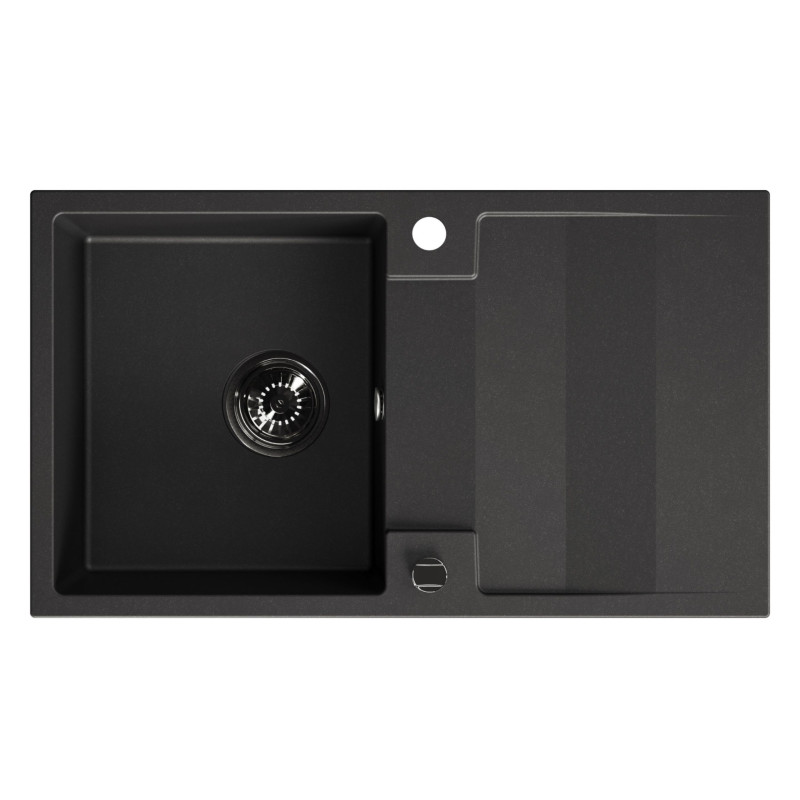 Zlewozmywak Granitowy Jednokomorowy Czarny RAB Zlewozmywak Granitowy Jednokomorowy Czarny RAB