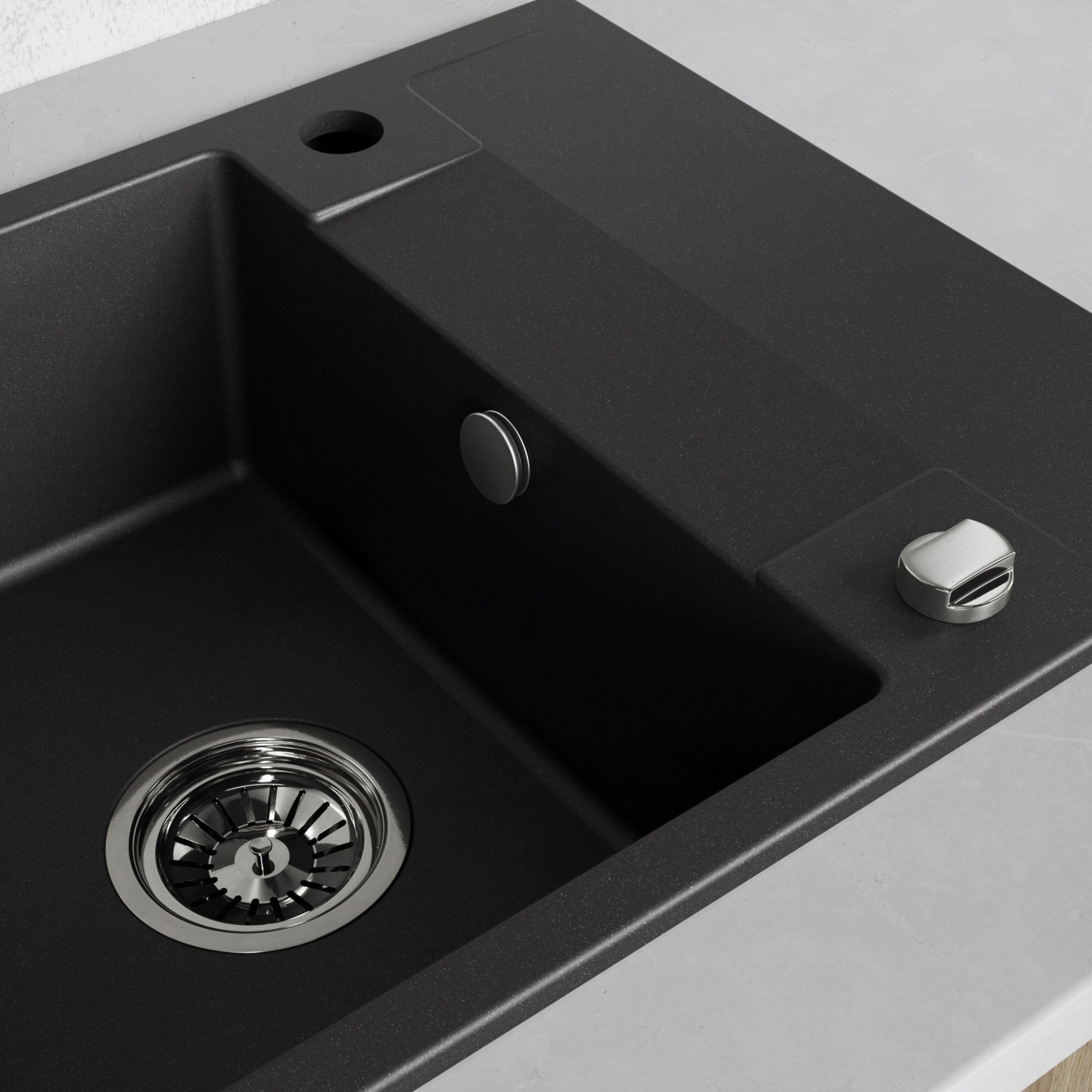 Zlewozmywak Granitowy Jednokomorowy Czarny Zlewozmywak Granitowy Jednokomorowy Czarny