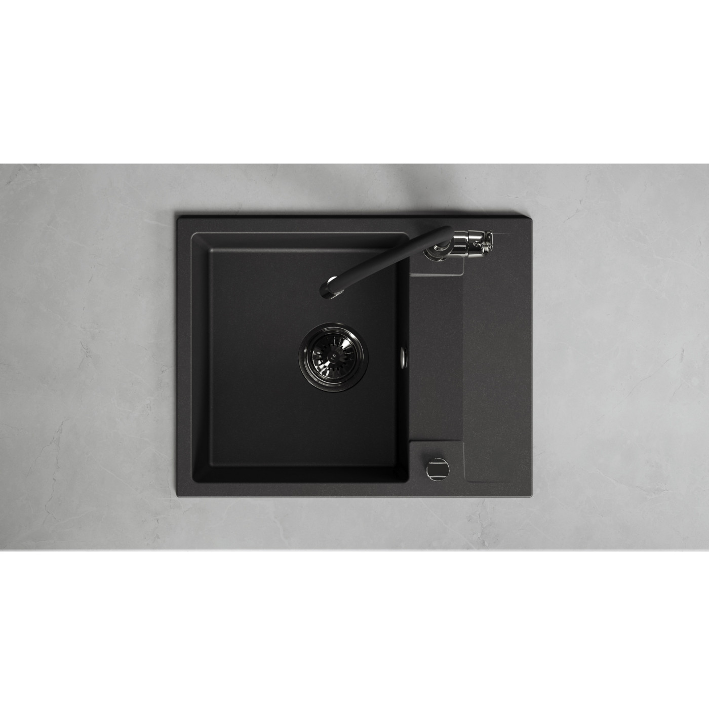 Zlewozmywak Granitowy Jednokomorowy Czarny Zlewozmywak Granitowy Jednokomorowy Czarny