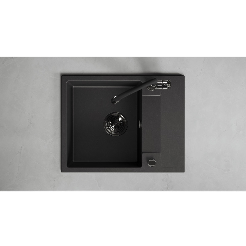 Zlewozmywak Granitowy Jednokomorowy Czarny Zlewozmywak Granitowy Jednokomorowy Czarny