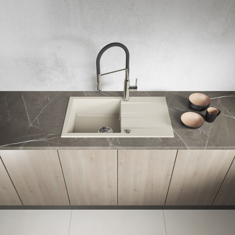 Zlewozmywak Zlew Granitowy z Ociekaczem i Syfonem