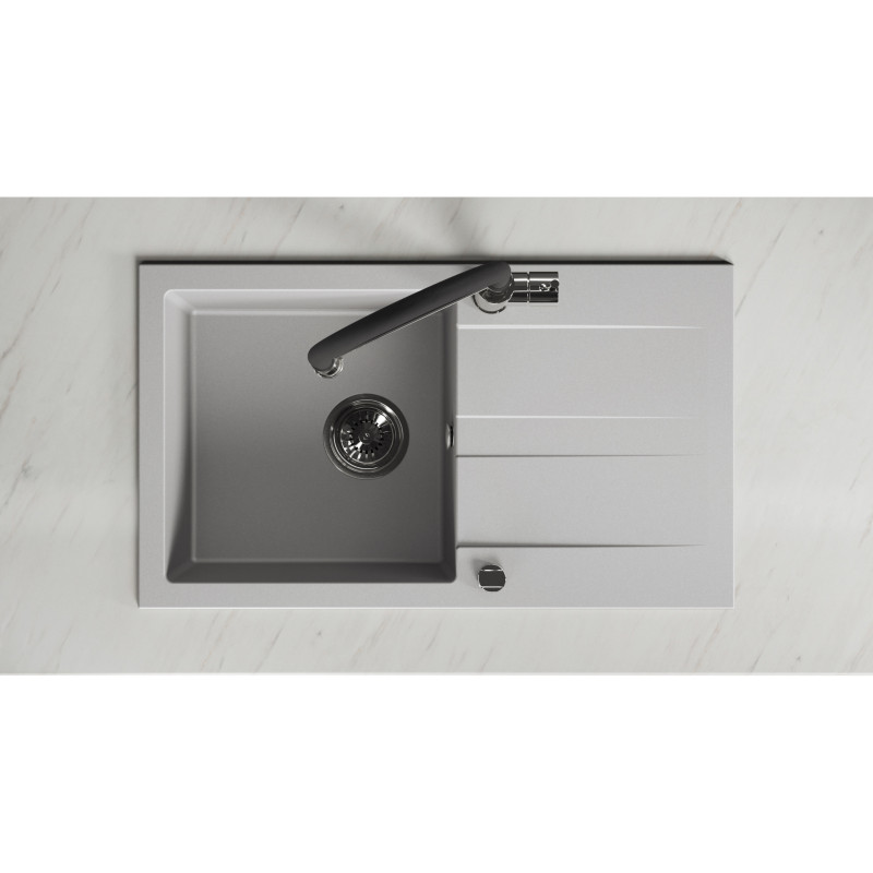 Zlewozmywak Zlew Granitowy z Syfonem Szary