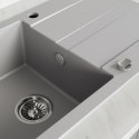 Zlewozmywak Zlew Granitowy z Syfonem Szary