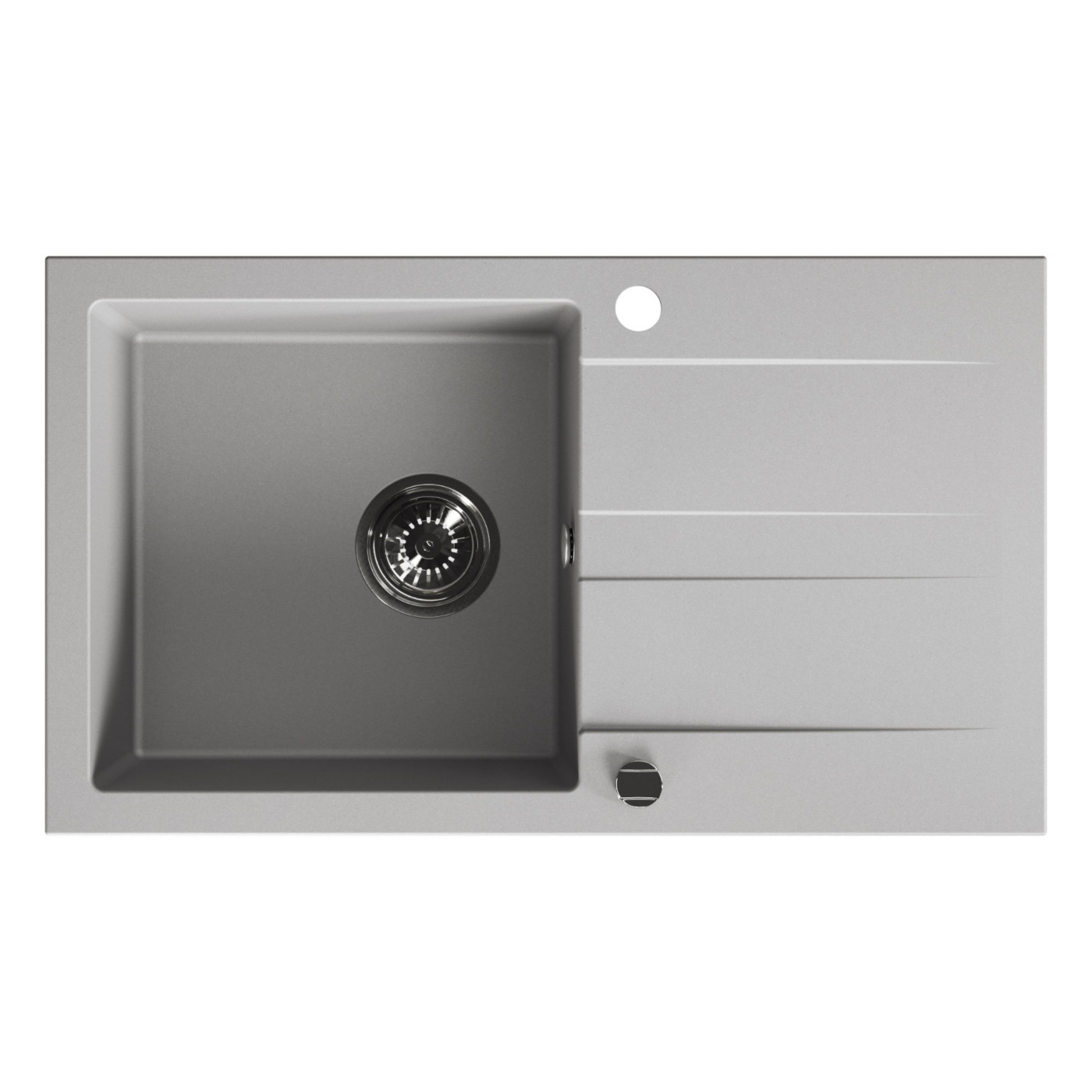 Zlewozmywak Zlew Granitowy z Syfonem Szary