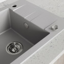 Zlewozmywak Zlew Granitowy z Syfonem Szary Zlewozmywak Zlew Granitowy z Syfonem Szary