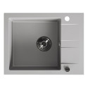Zlewozmywak Zlew Granitowy z Syfonem Szary Zlewozmywak Zlew Granitowy z Syfonem Szary