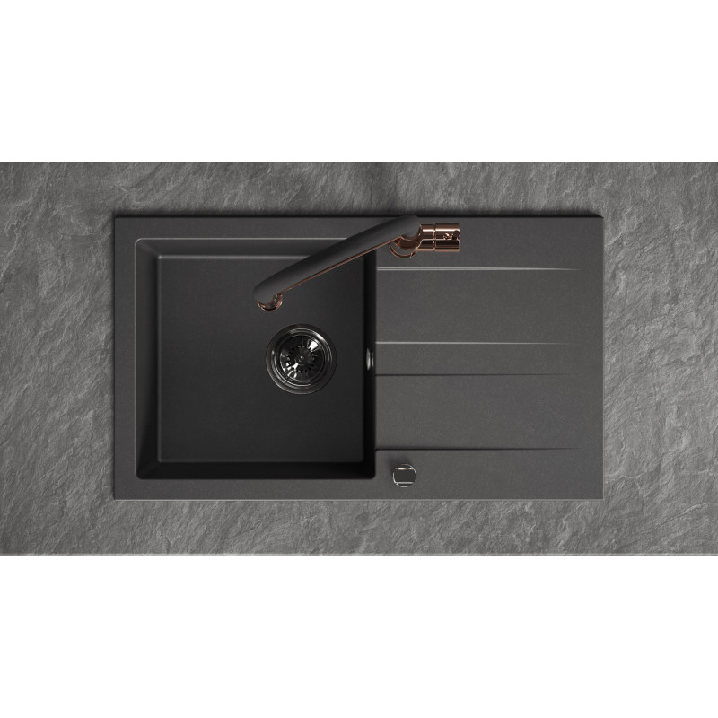 Zlewozmywak Zlew Granitowy z Ociekaczem i Syfonem