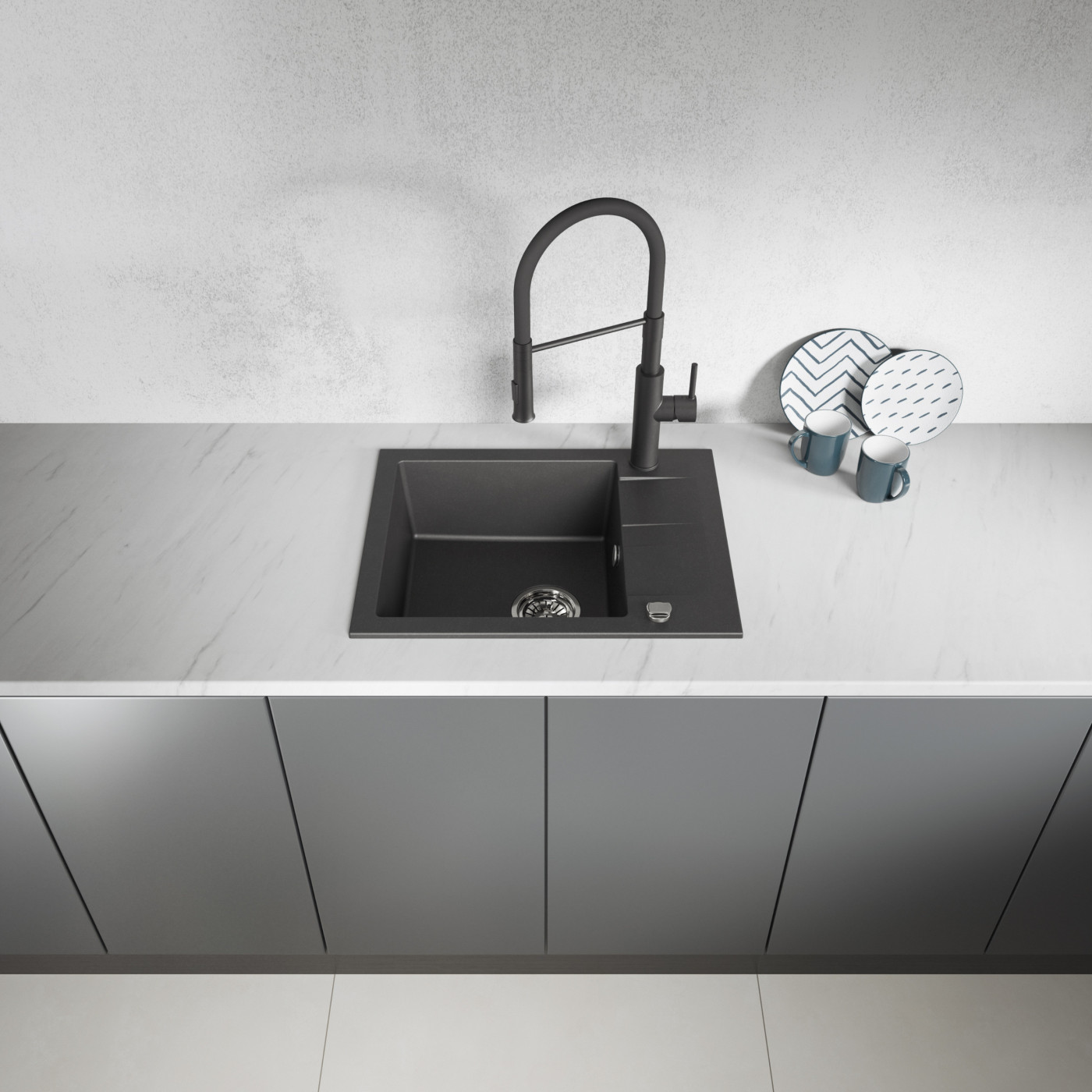 Zlewozmywak Zlew Granitowy z Syfonem SHIRE Zlewozmywak Zlew Granitowy z Syfonem SHIRE