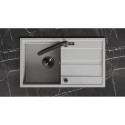 Zlew Zlewozmywak Jednokomorowy Granitowy Szary z Ociekaczem VITI Zlew Zlewozmywak Jednokomorowy Granitowy Szary z Ociekaczem VITI