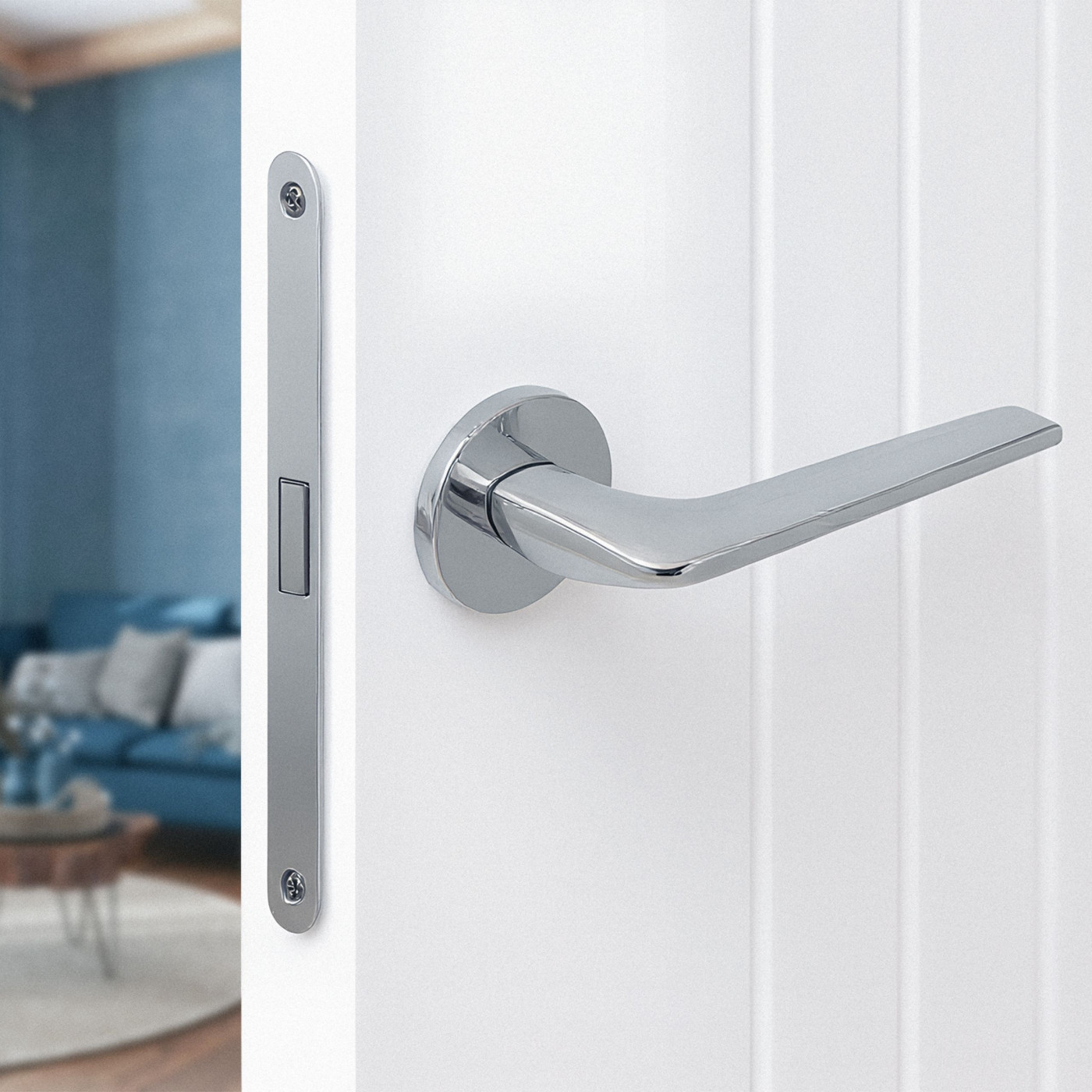 Klamka do Drzwi Wewnętrznych Srebrna CELESTRIA Kuchinox