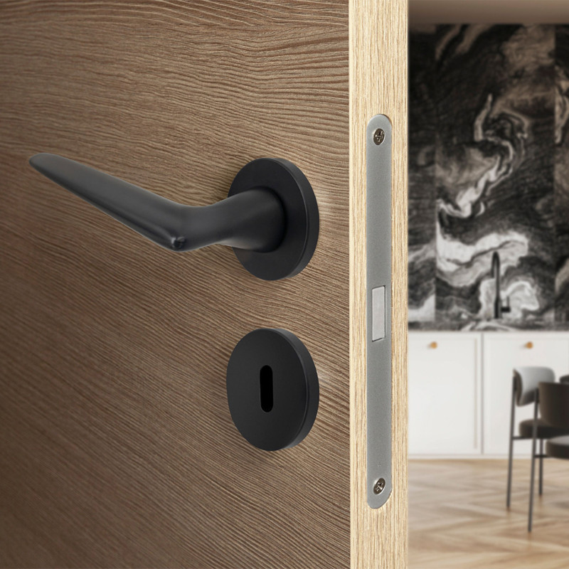 Klamka do Drzwi Wewnętrznych Czarna FORMELIA Kuchinox