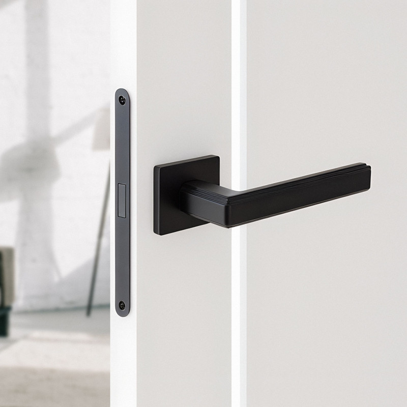 Klamka do Drzwi Wewnętrznych Czarna TESSERA Kuchinox