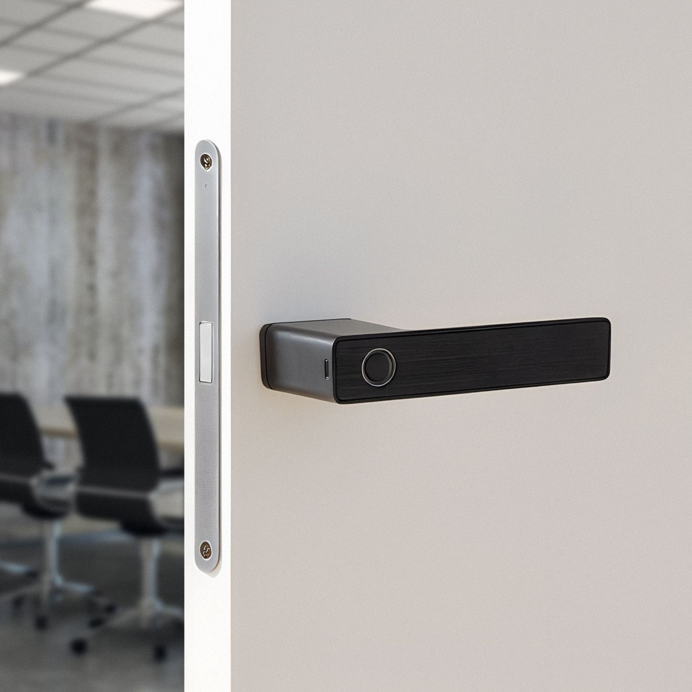 Klamka do Drzwi Wewnętrznych Elektroniczna Dotykowa Czarna TOCCO Kuchinox