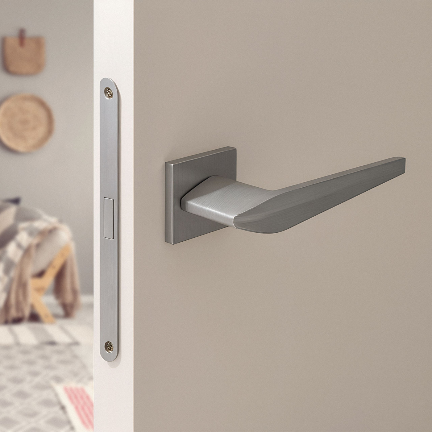 Klamka do Drzwi Wewnętrznych Szara VERLANO Kuchinox