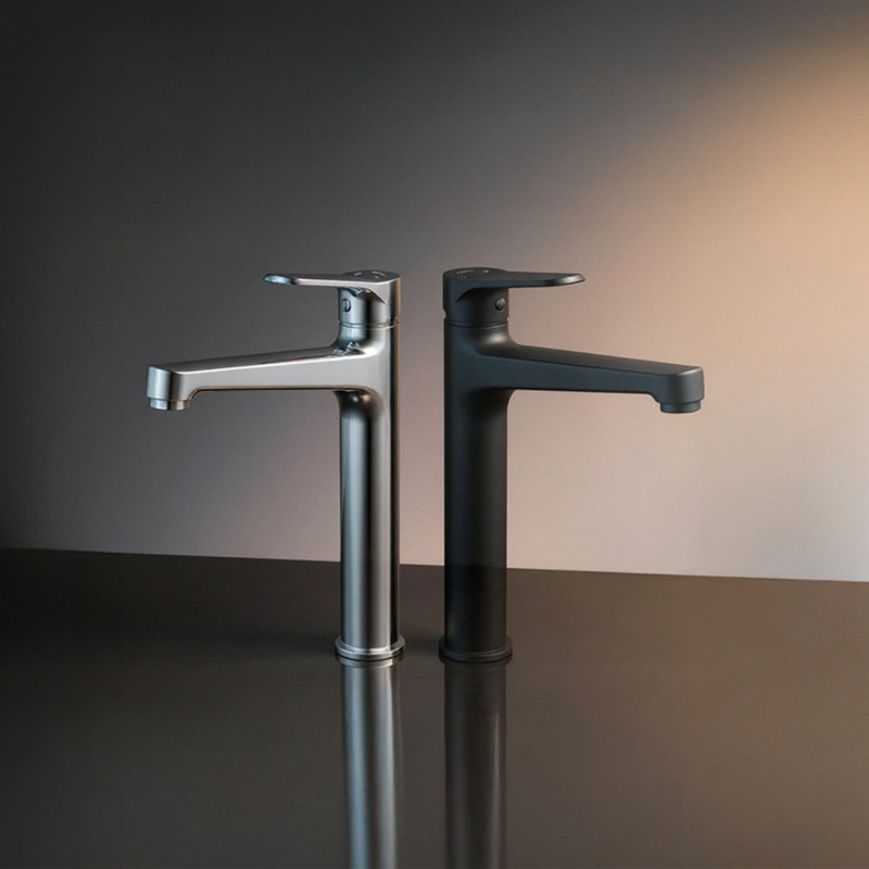 Bateria Umywalkowa Stojąca nablatowa Kuchinox Atez Czarna BTK_72NA