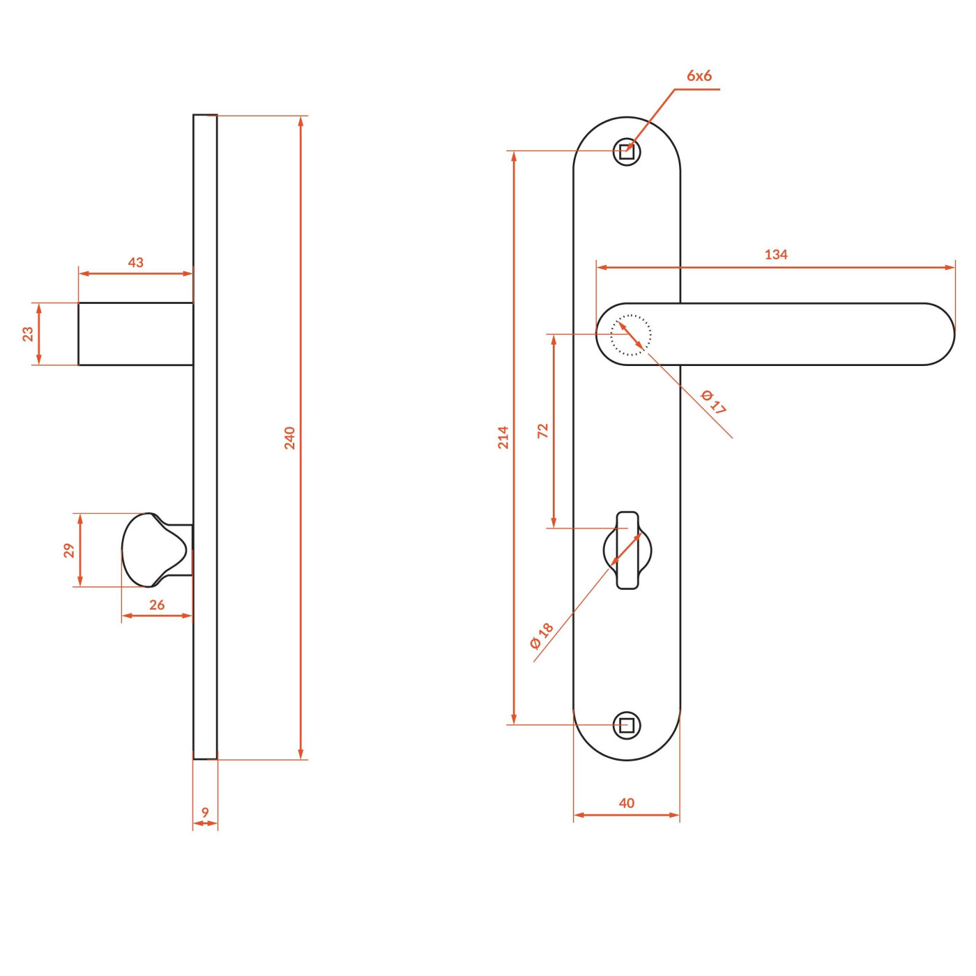 Klamka Wewnętrzna na szyldzie długim WC Malaga Złota Kuchinox KMG_G13A Klamka Wewnętrzna na szyldzie długim WC Malaga Złota Kuchinox KMG_G13A