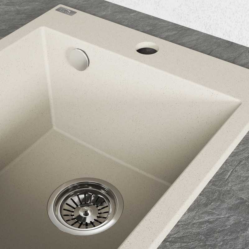 Zlew Zlewozmywak Granitowy Beżowy CHICHI Zlew Zlewozmywak Granitowy Beżowy CHICHI