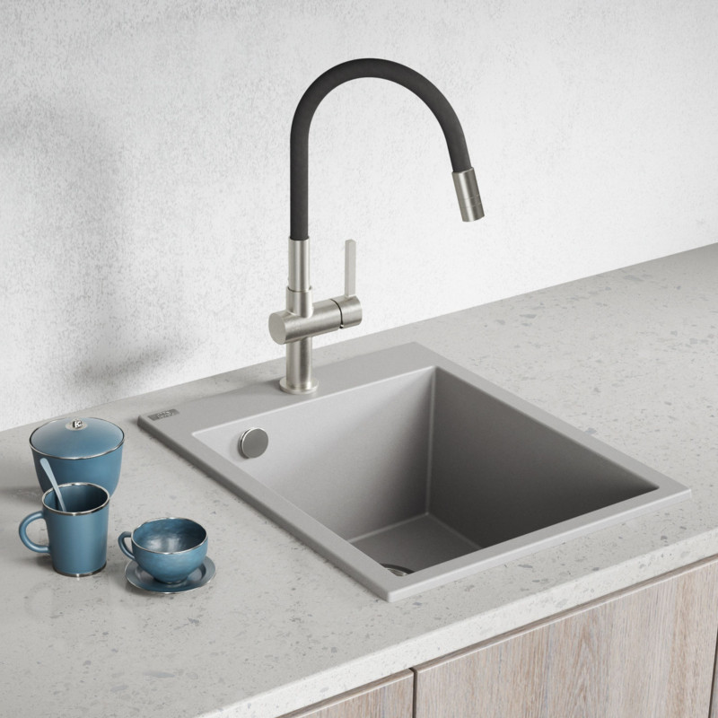 Zlew Zlewozmywak Granitowy Szary CHICHI