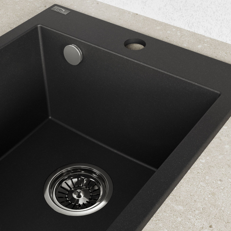Zlew Zlewozmywak Granitowy Czarny CHICHI