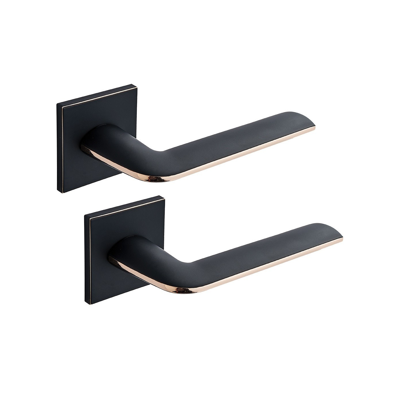 Klamka do Drzwi Wewnętrznych Czarna z Elementami Złota Maroko