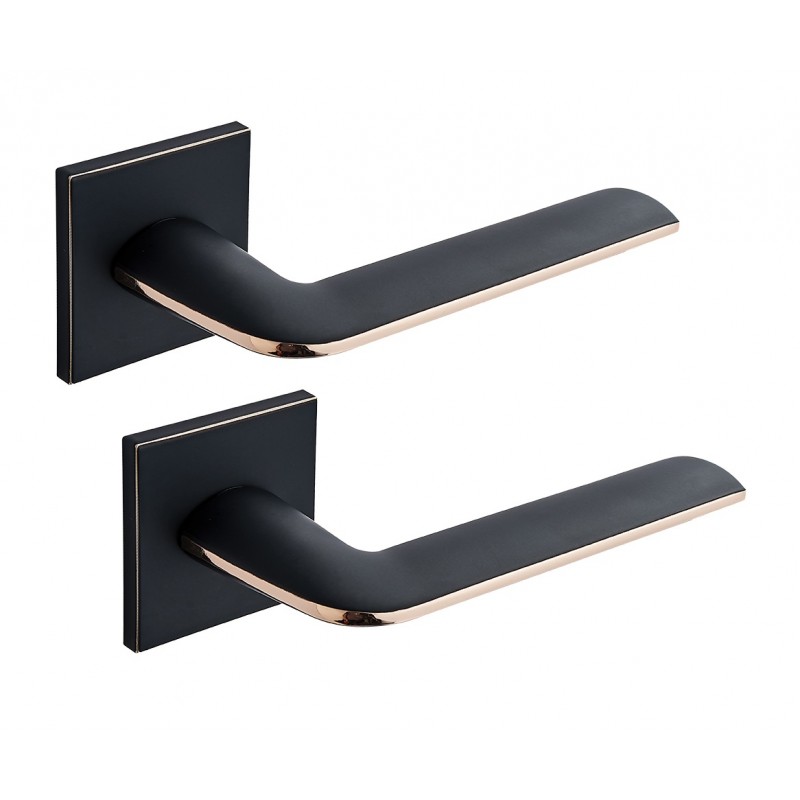 Klamka do Drzwi Wewnętrznych Czarna z Elementami Złota Maroko