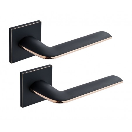 Klamka do Drzwi Wewnętrznych Czarna z Elementami Złota Maroko