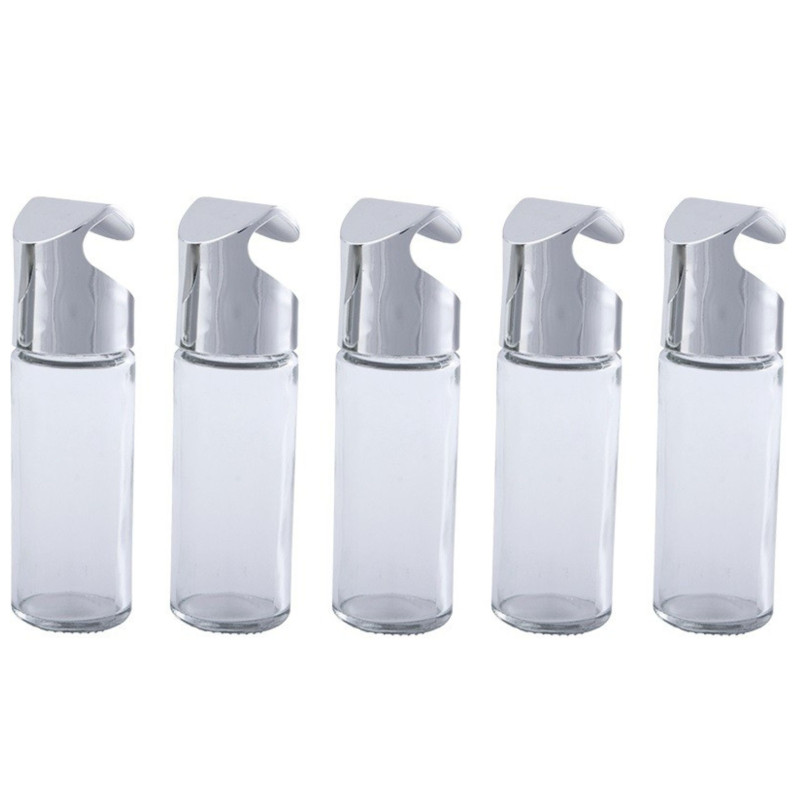 Pojemniki na Przyprawy 5 sztuk Chrom