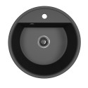 Zlewozmywak Granitowy Okrągły Czarny Muna