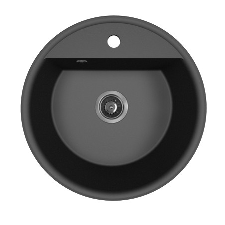 Zlewozmywak Granitowy Okrągły Czarny Muna