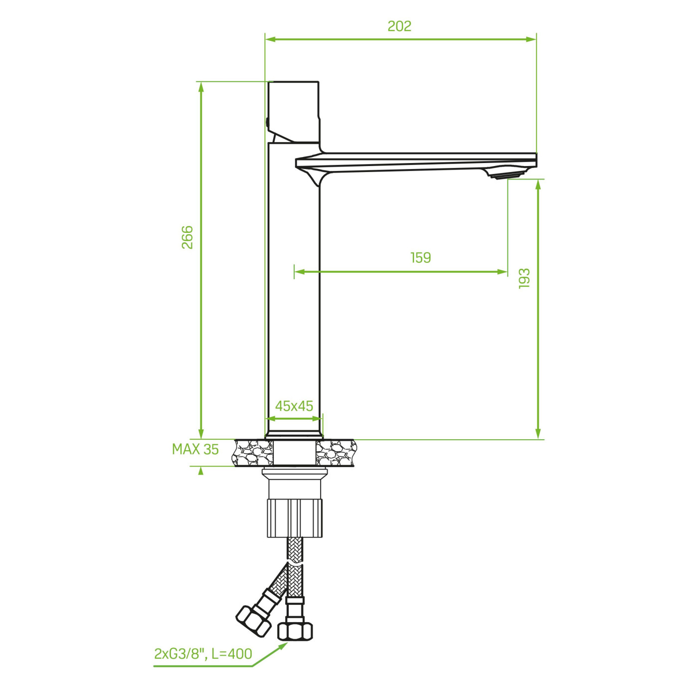 Bateria Umywalkowa Stojąca Nablatowa Z Korkiem Grafitowa Tores