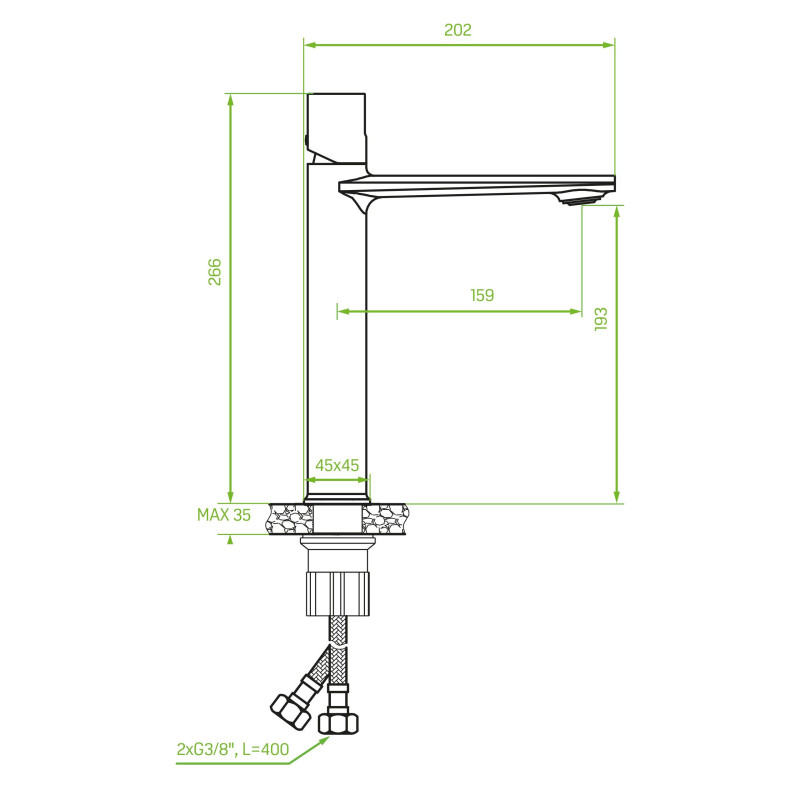 Bateria Umywalkowa Stojąca Nablatowa Z Korkiem Grafitowa Tores