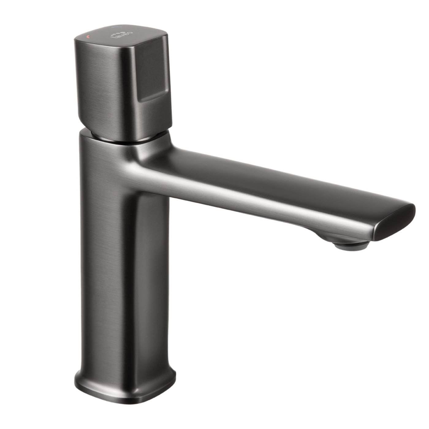 Bateria Umywalkowa Stojąca Nablatowa Z Korkiem Grafitowa Tores