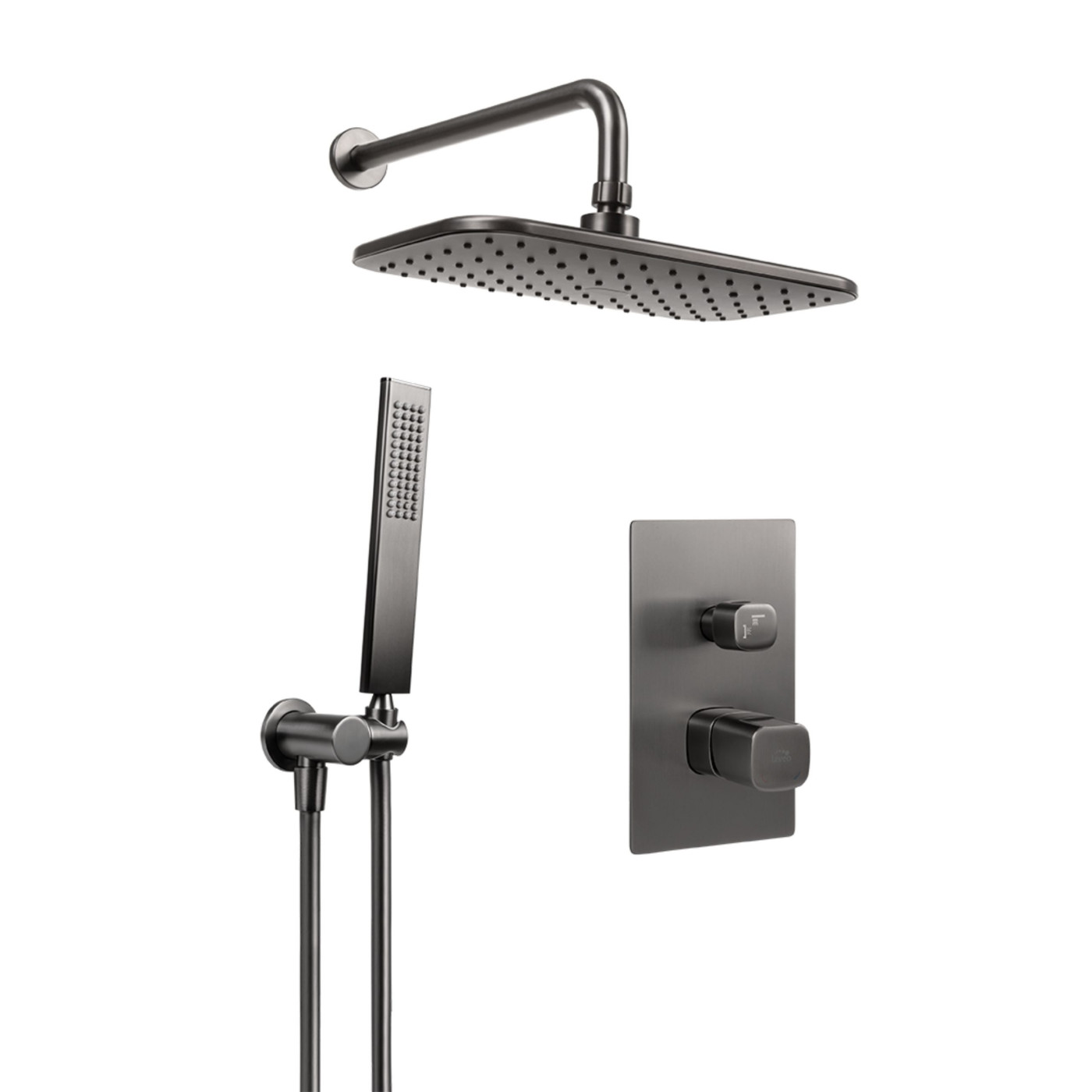 Bateria Natryskowa Podtynkowa Z Zestawem Grafitowa Tores