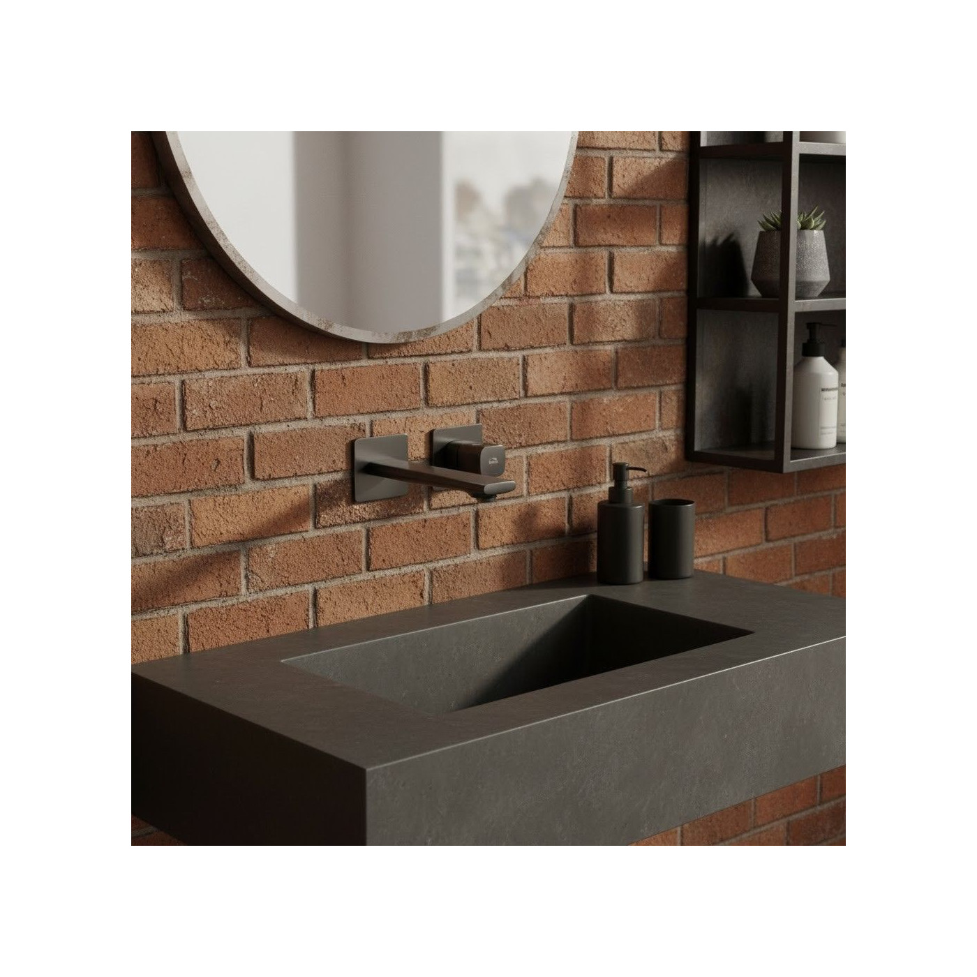 Bateria podtynkowa z korkiem Grafitowa Tores Bateria podtynkowa z korkiem Grafitowa Tores