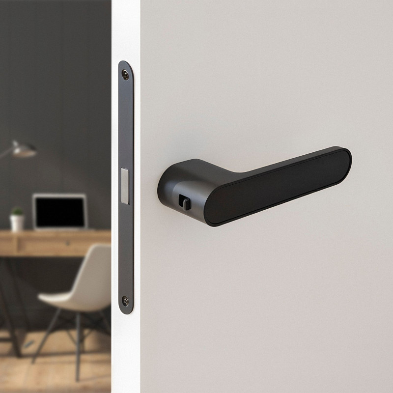 Klamka do Drzwi Wewnętrznych z Blokadą Czarna SALIDA Kuchinox