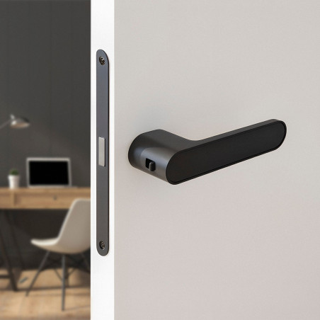 Klamka do Drzwi Wewnętrznych z Blokadą Czarna SALIDA Kuchinox