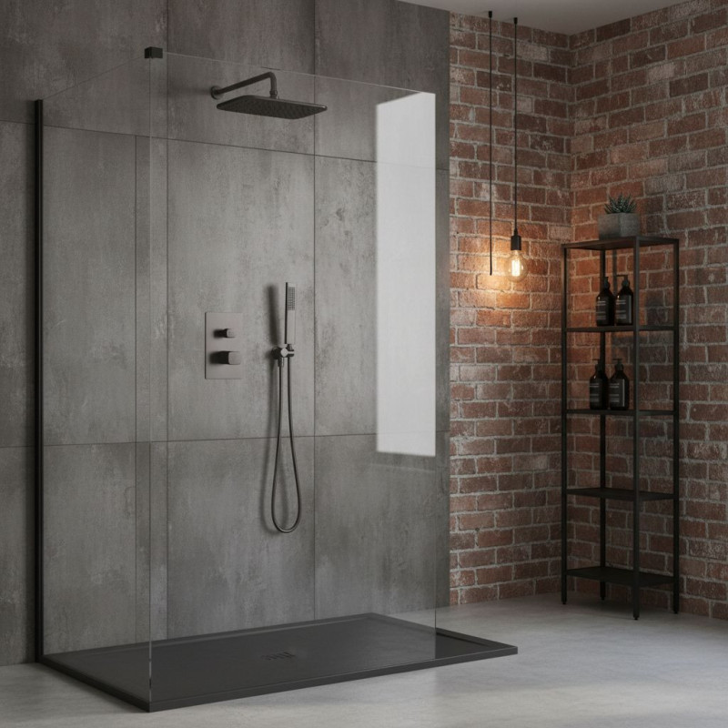 Bateria Natryskowa Podtynkowa Z Zestawem Grafitowa Tores