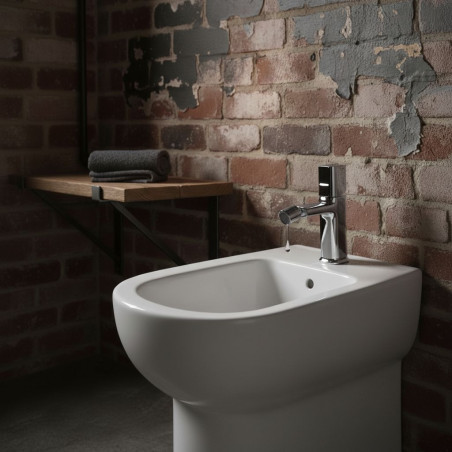 Bateria Bidetowa Stojąca z Korkiem Chrom Tores