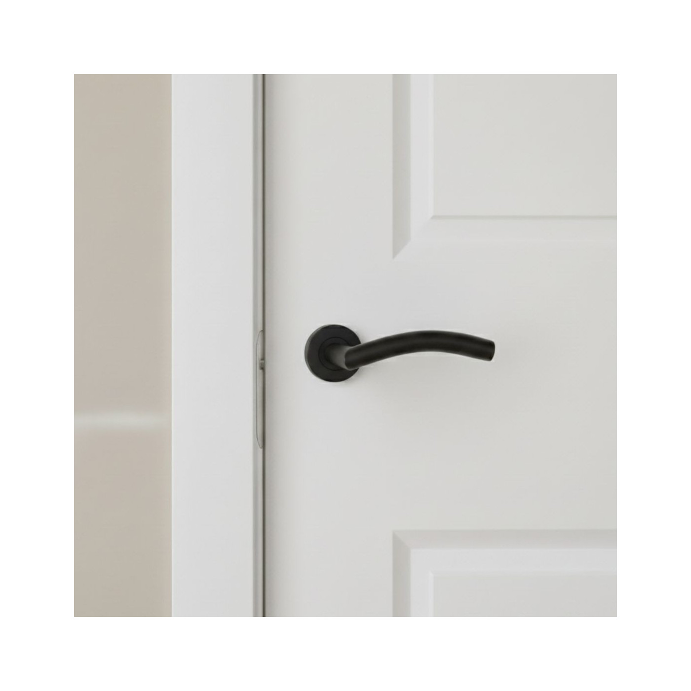 Klamka Drzwiowa FARO Czarna Matowa Stal Nierdzewna Klamka Drzwiowa FARO Czarna Matowa Stal Nierdzewna